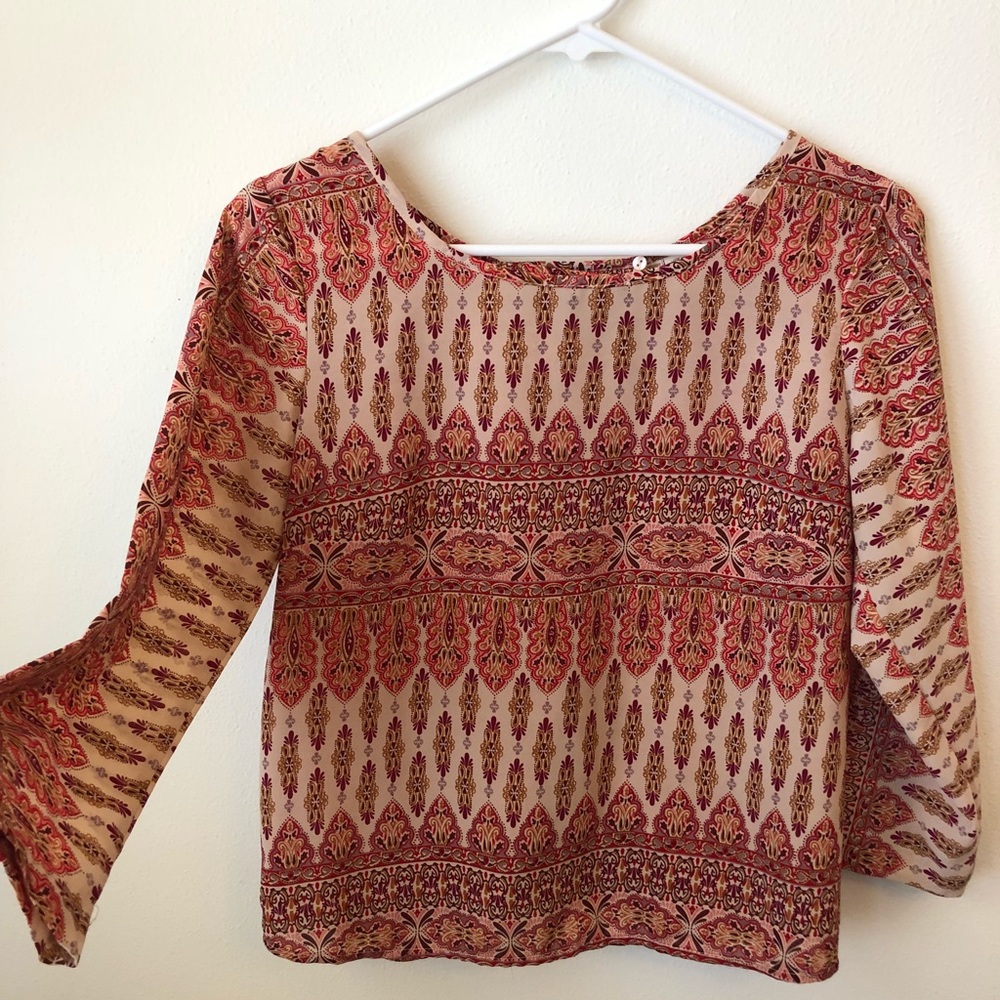 Orange Bohemian Blouse
